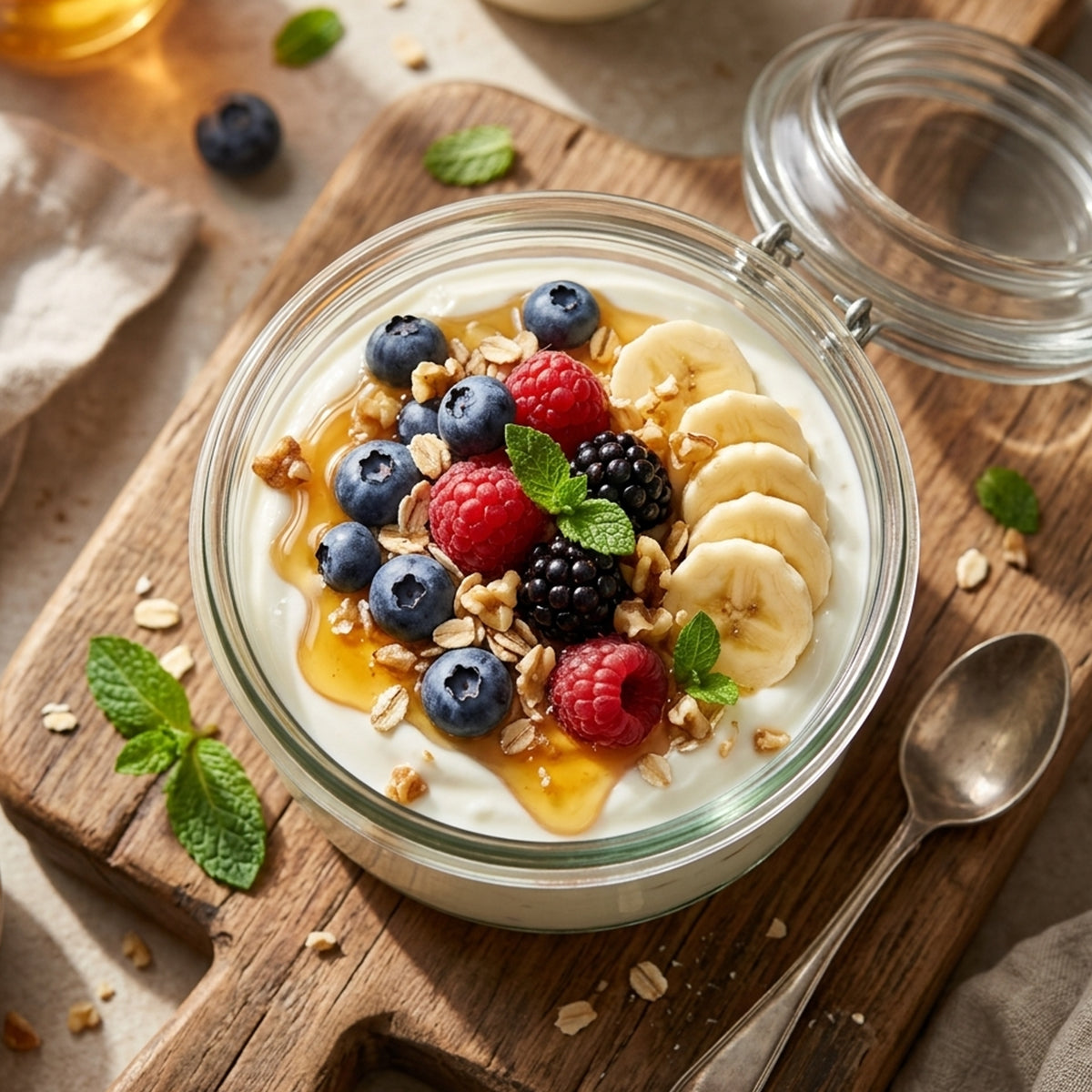 RECEPT: Probiotica Yoghurt-Bowl met Kefir, Vezels en Bessen