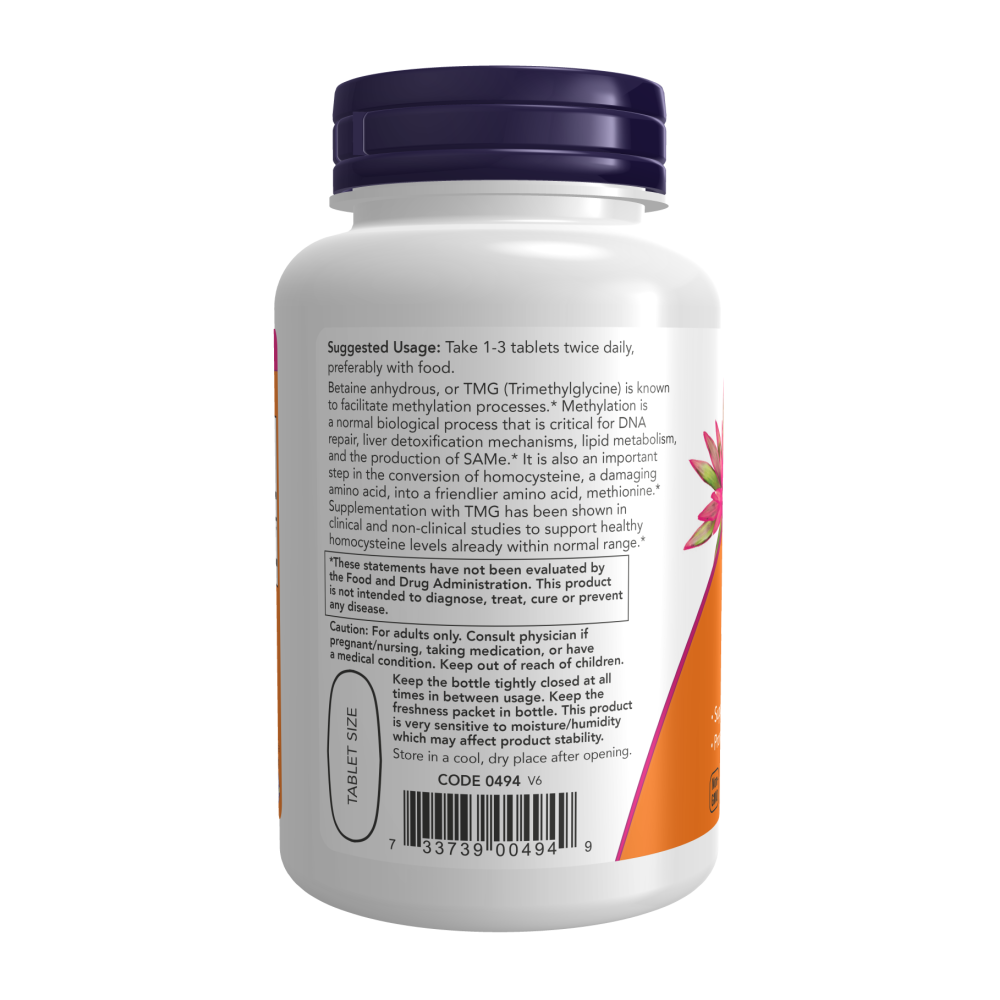 Now Foods - TMG Betaine 1000mg - 100 tabs