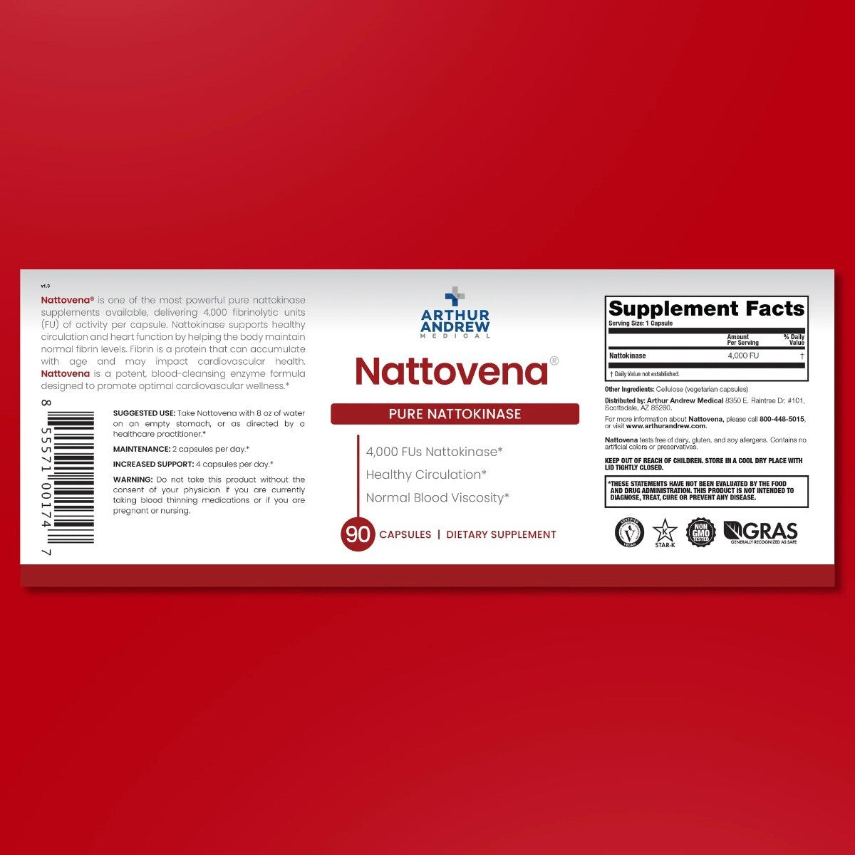 Arthur Andrew - Nattovéna® - 90 caps