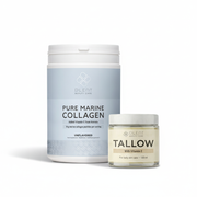 Huidverzorgingspakket: Plent Pure Marine Collageen Naturel 300 g + Tallow Balsem Vitamine E 120 ml – Combinatie
