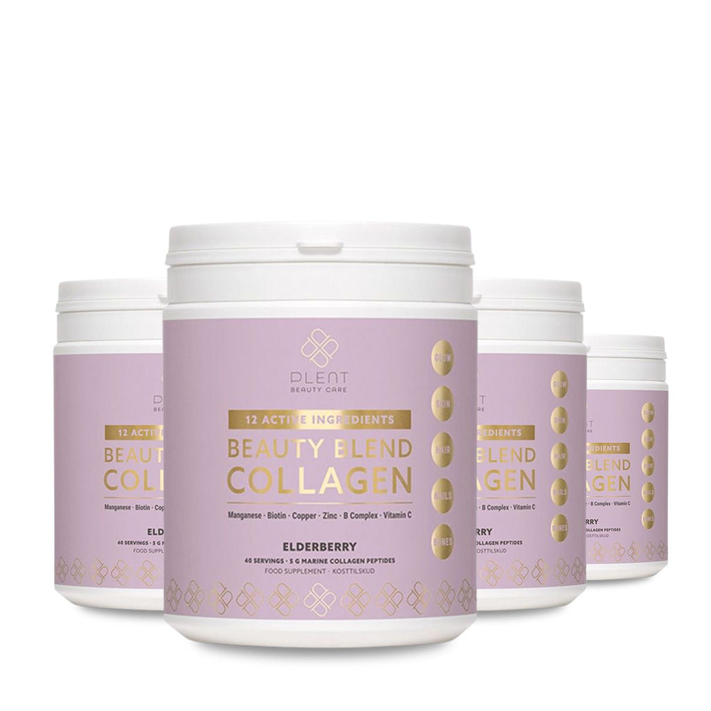 Plent Beauty Blend Collagen Elderberry - 40 porties - 3+1 Gratis Aanbieding
