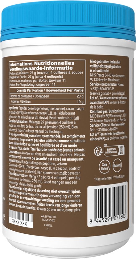 Collageenpeptiden – Cacaosmaak – 297 g