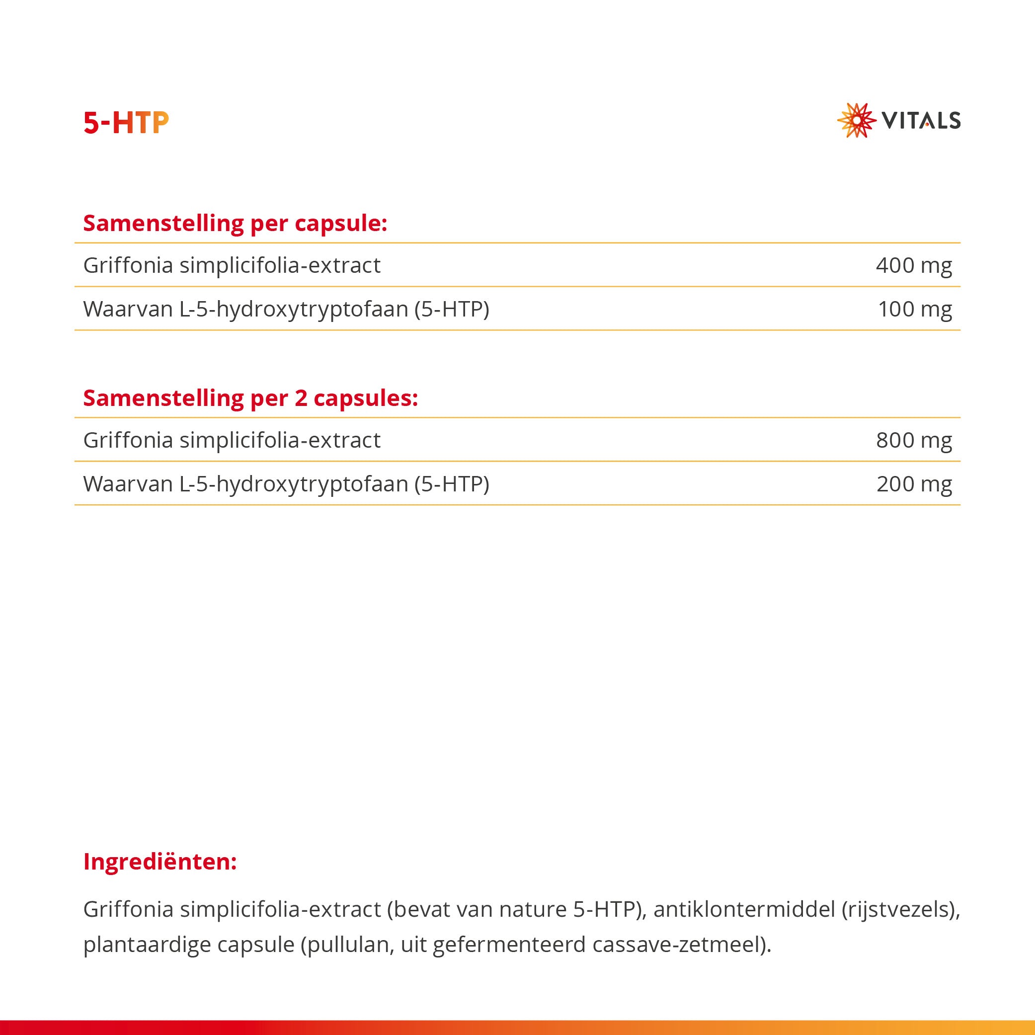 5-HTP - 100mg - 60 Capules