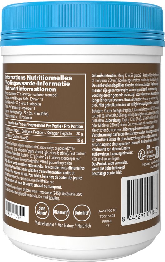 Collageenpeptiden – Cacaosmaak – 297 g