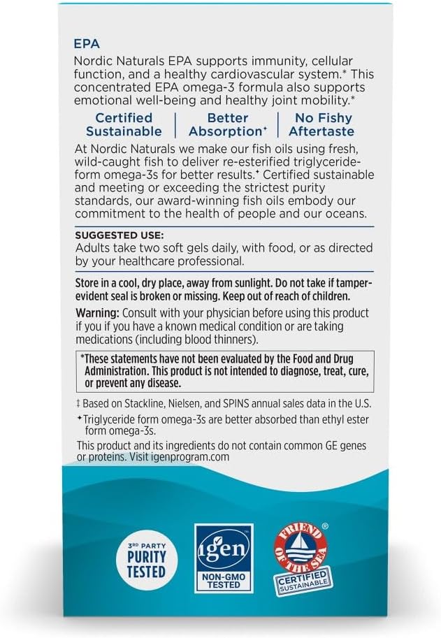 EPA Xtra Lemon, 1640mg Omega-3 — 60 Softgels