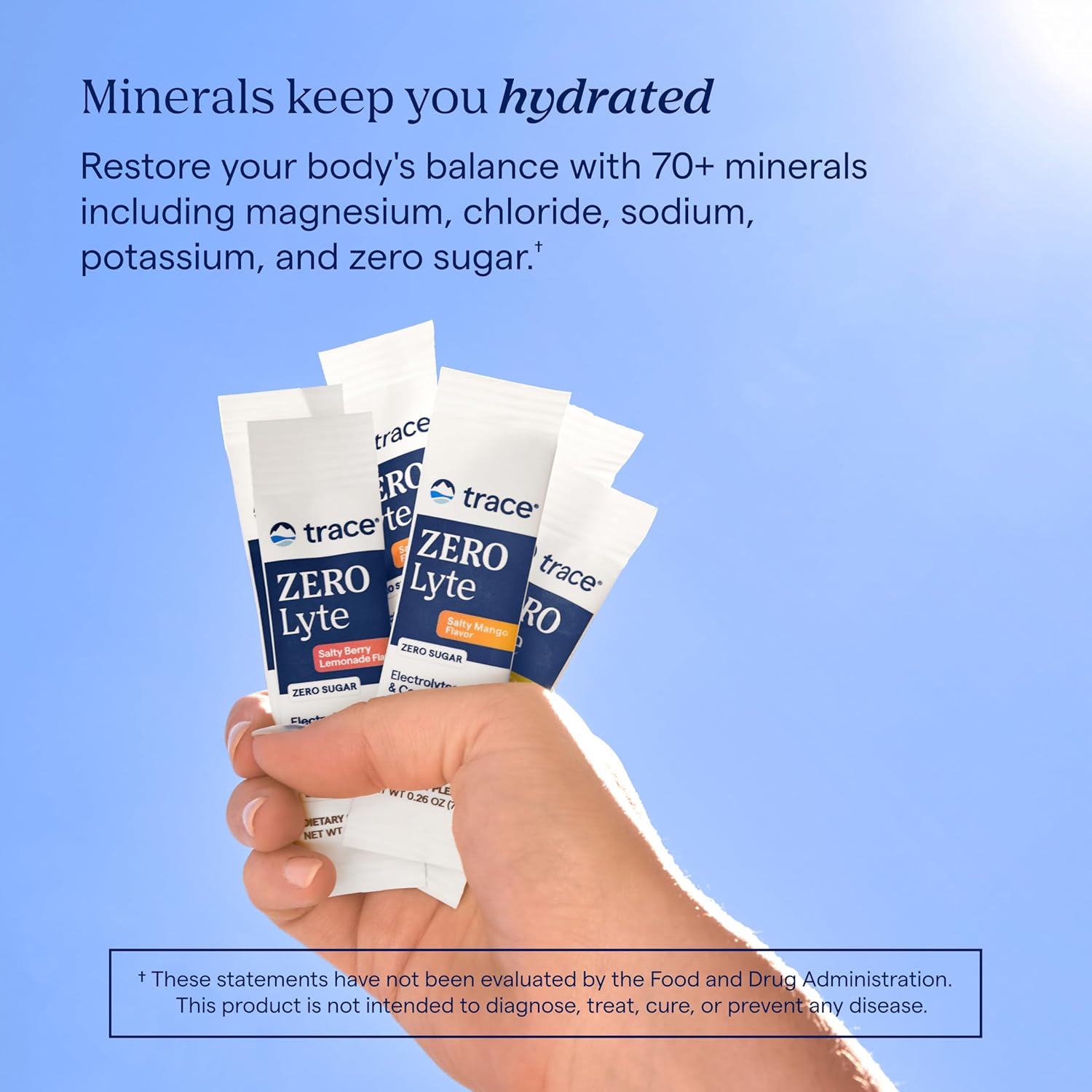 Trace Minerals - ZEROlyte - Salty Orange - 30 sachets