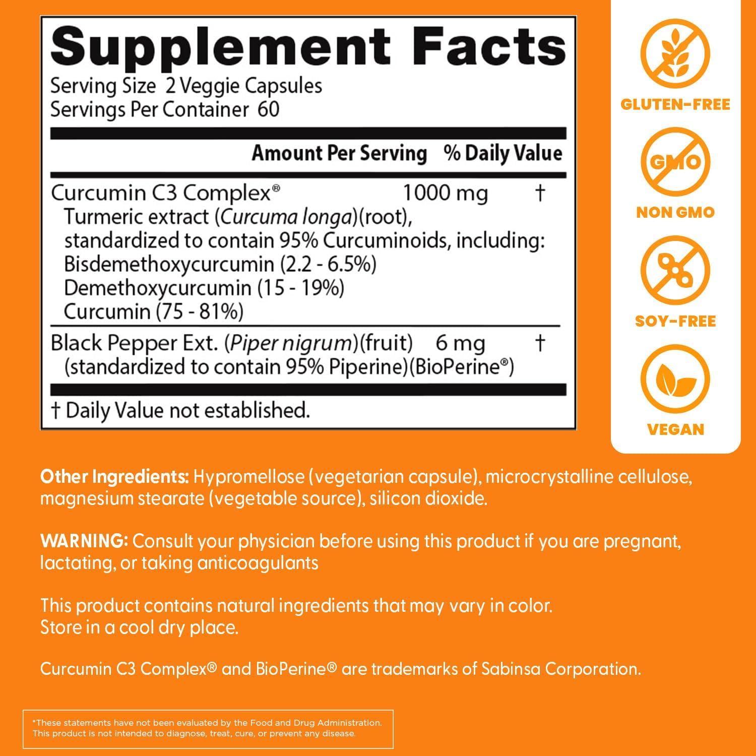 High Absorption Curcumin 500 mg – 120 capsules