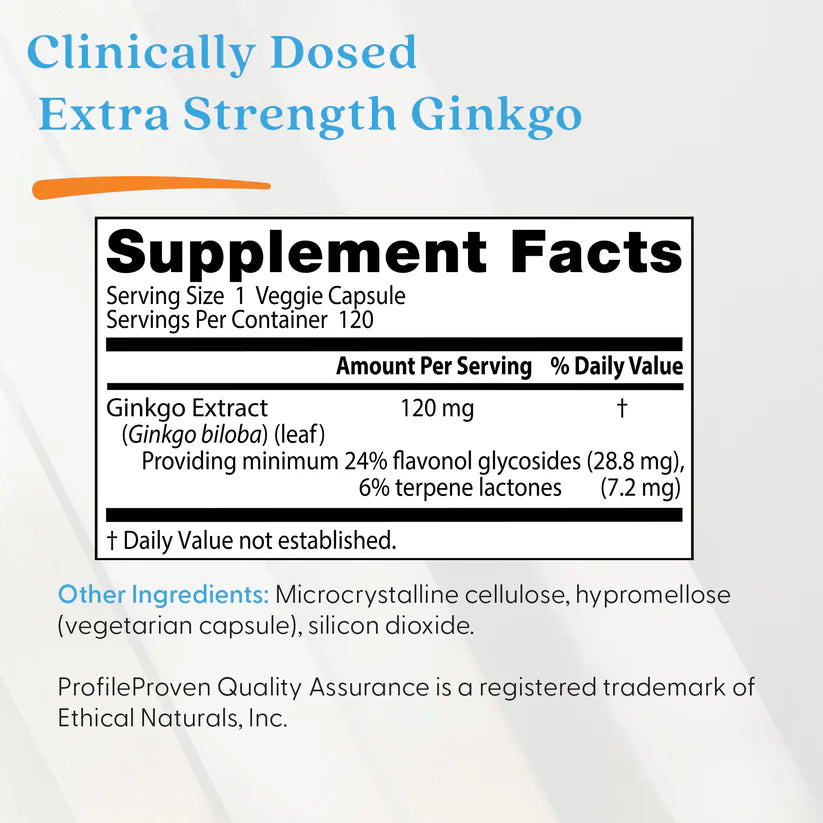 Extra Strength Ginkgo – 120 vcaps