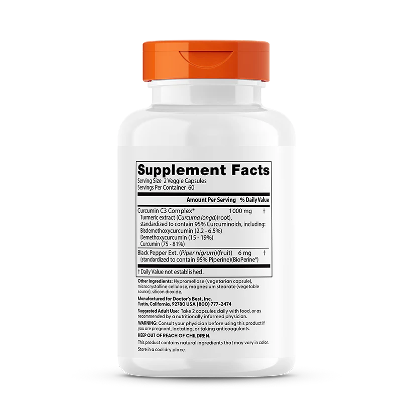 Doctor's Best - High Absorption Curcumin 500mg - 120 caps