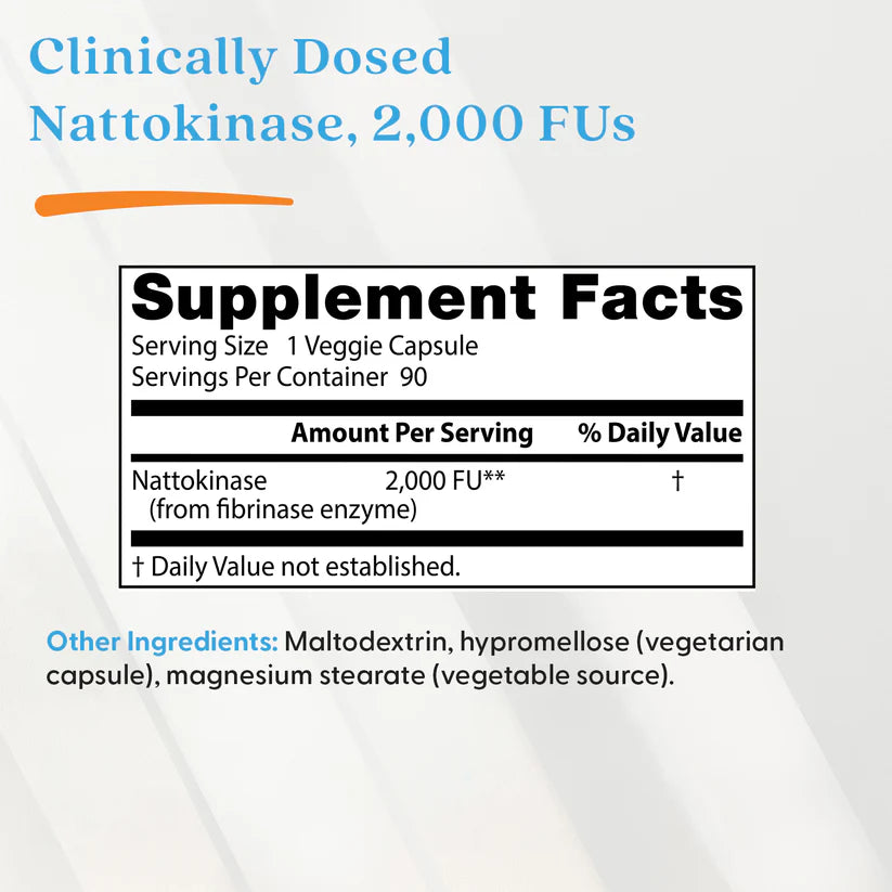 Nattokinase — 90 V-Caps (2,000 FU)