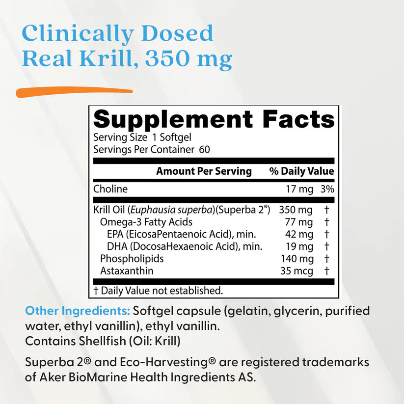 Real Krill 350 mg – 60 softgels