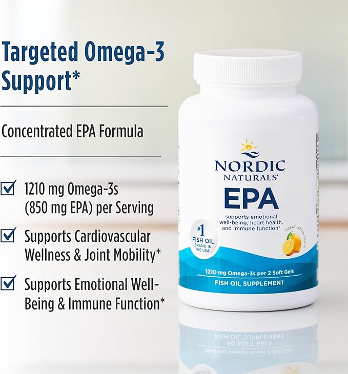 EPA Xtra Lemon, 1640mg Omega-3 — 60 Softgels
