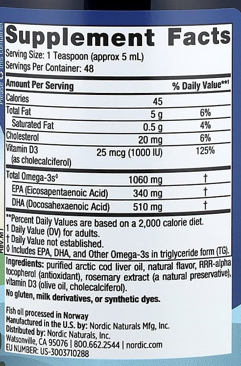 Arctic-D Cod Liver Oil Lemon — 237 ml
