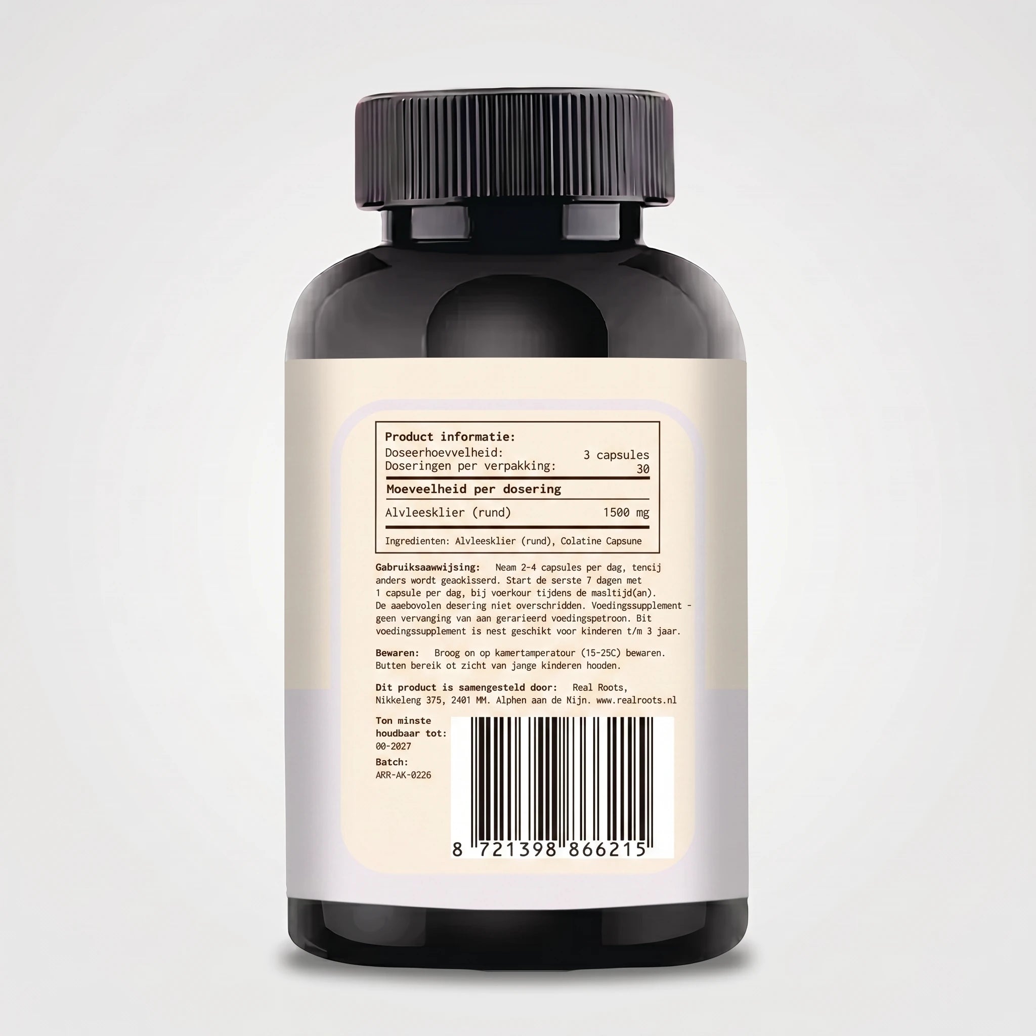 Runder Alvleesklier — Gevriesdroogd — 90 Capsules a 500mg