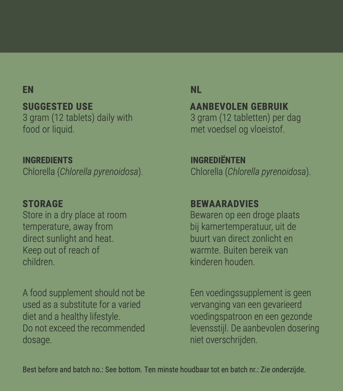 Big Food Nederlandse Chlorella Tabletten – 3+1 gratis, 4 verpakkingen van 500 g (2000 tabletten)