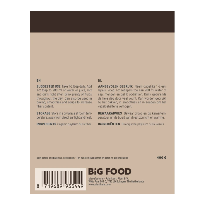 Psyllium Husk Vezels - Puur & Bio - 400g