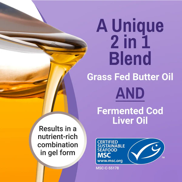 Fermented Cod Liver Oil & Concentrated Butter Oil (Cod Liver Oil/Butter Oil) Cinnamon - 188ml gel