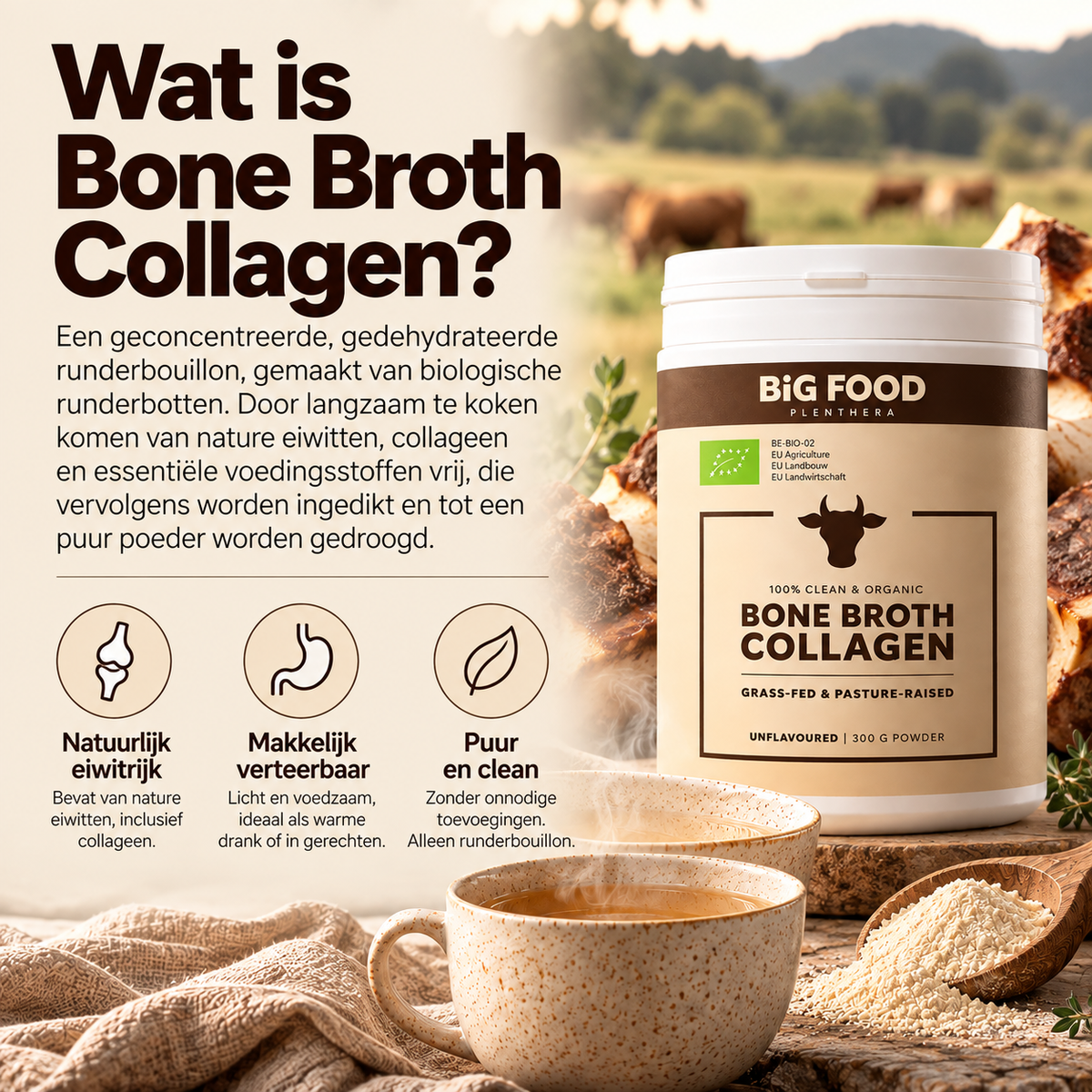 Organic Bone Broth Collagen powder – 300 g 