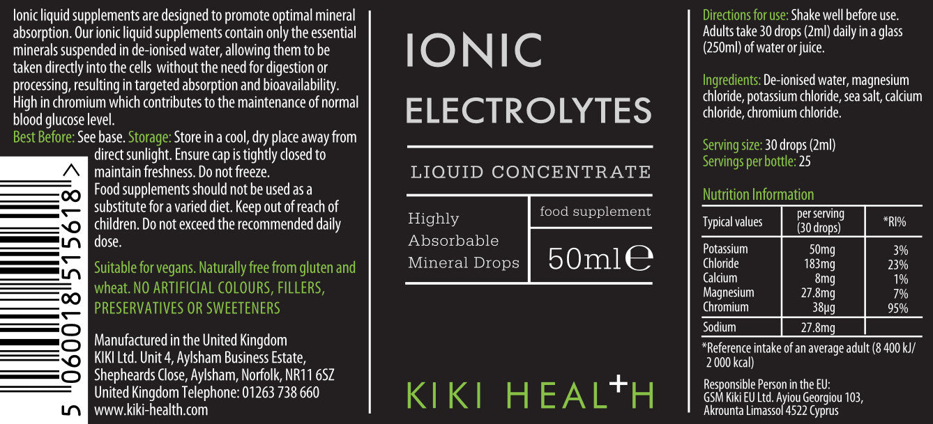 Ionic Electrolytes – Liquid Mineral Drops – 50 ml