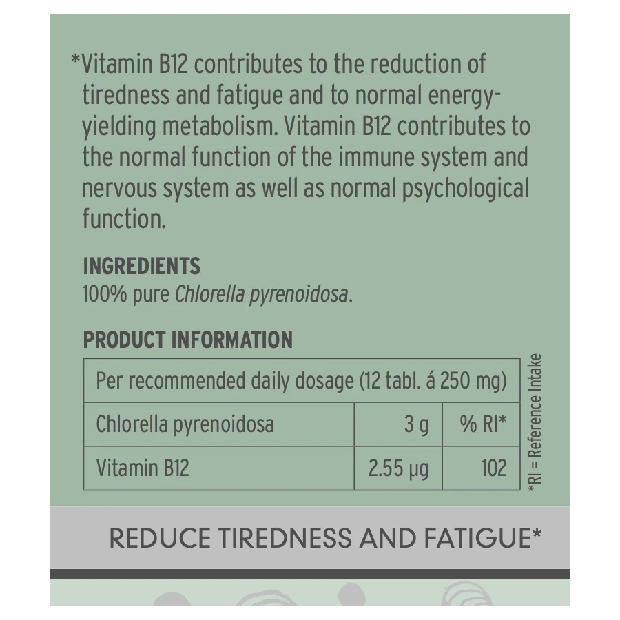 Clean Chlorella - 500 tabs - 250mg