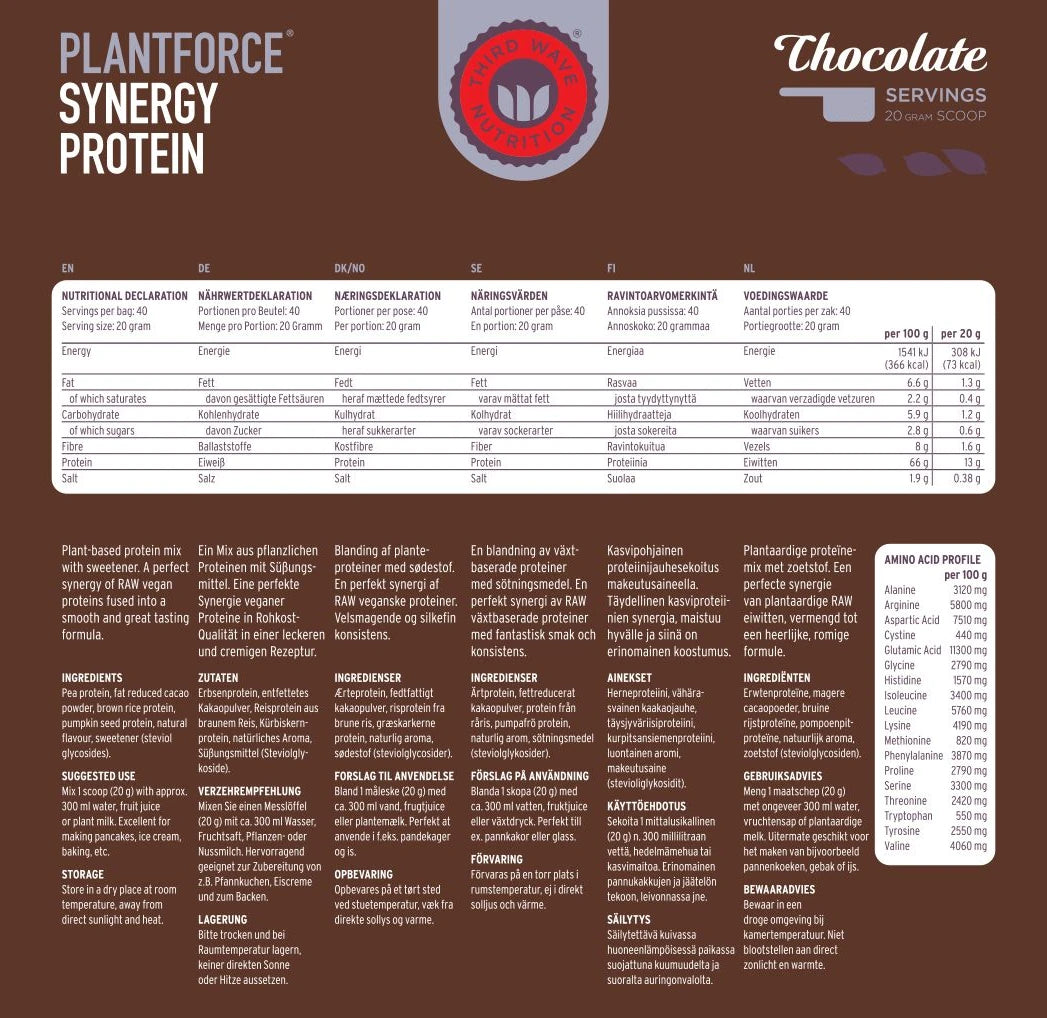 Synergy Protein Chocolate - 4x40 servings - 3+1 Free Offer