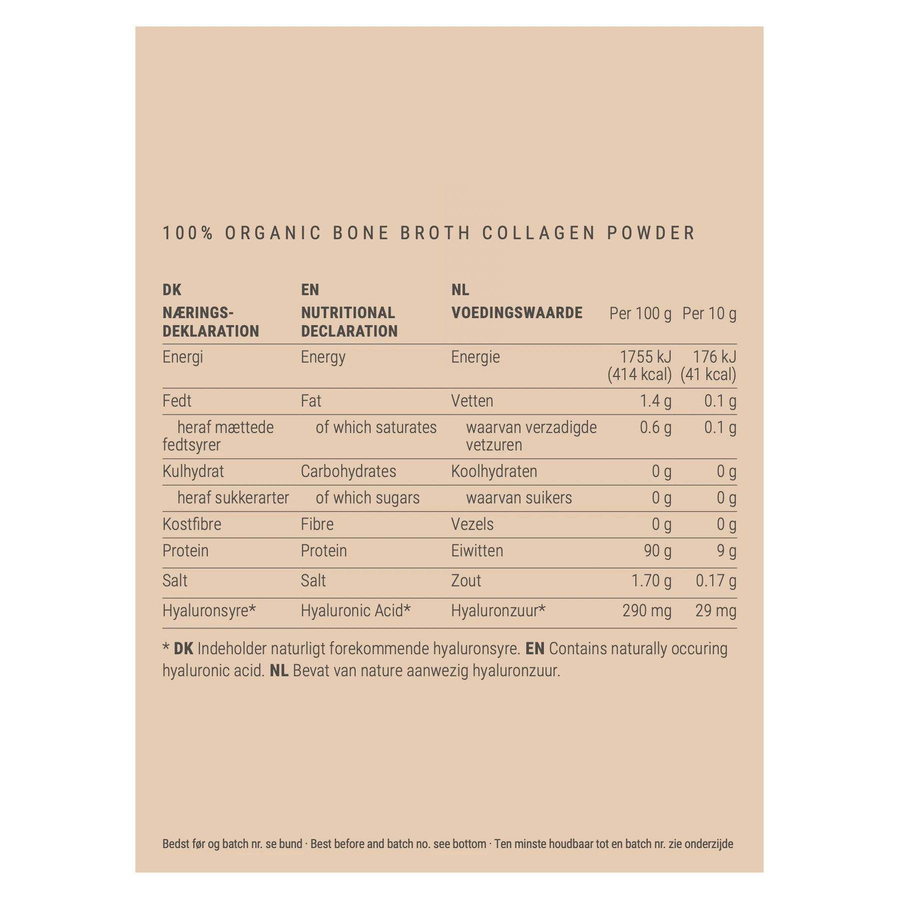 Bone Broth Collageen Poeder – Bio – Naturel – 300 g