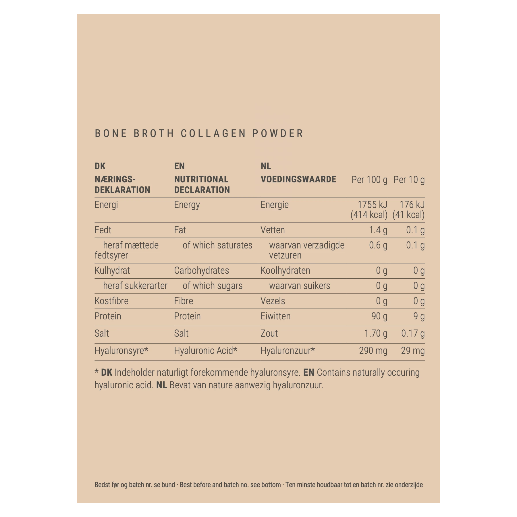 Bone Broth Collageen Poeder – Classic – Naturel – 300 g