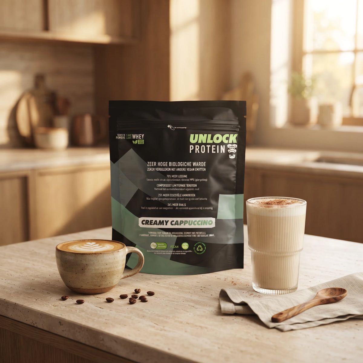 Unlock Protein Creamy Cappuccino – Vegan Eiwitshake – 800 g