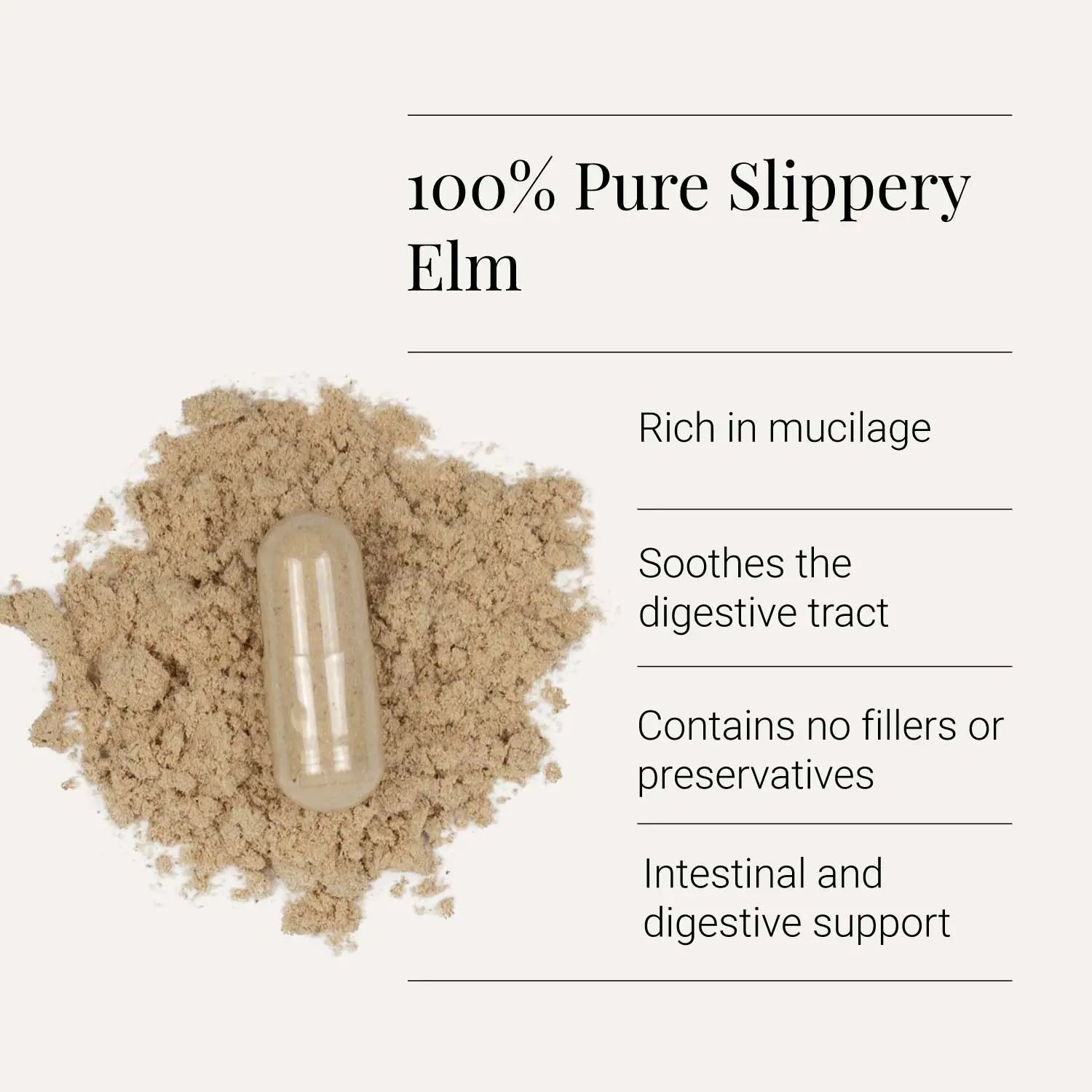Organic Slippery Elm – Biologisch Bastpoeder – 60 vcaps