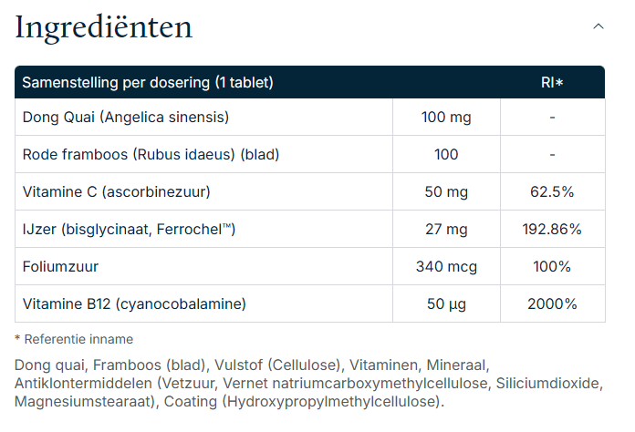 IJzer Complex - 100 tabs