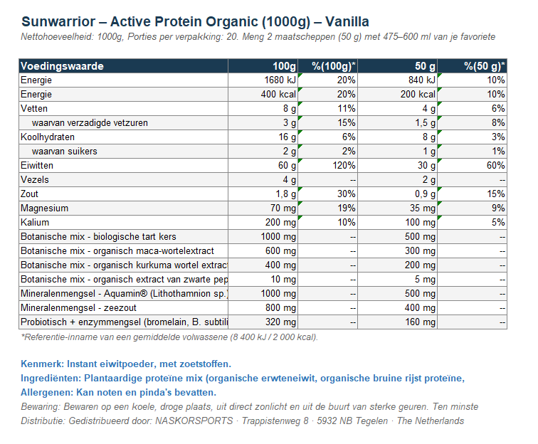 Active Protein Vanilla - 1 kg