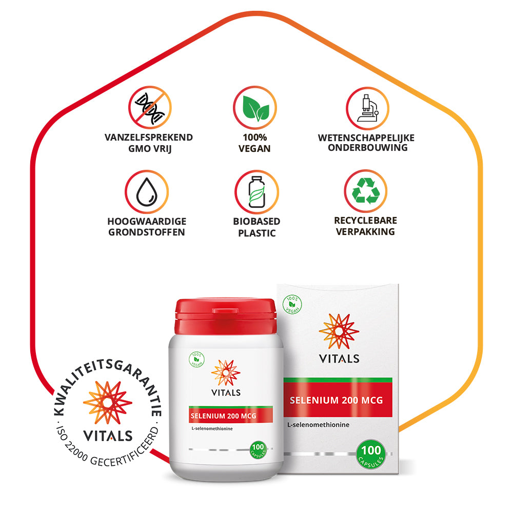 Selenium 200 µg – L-selenomethionine – 100 Vegan Capsules