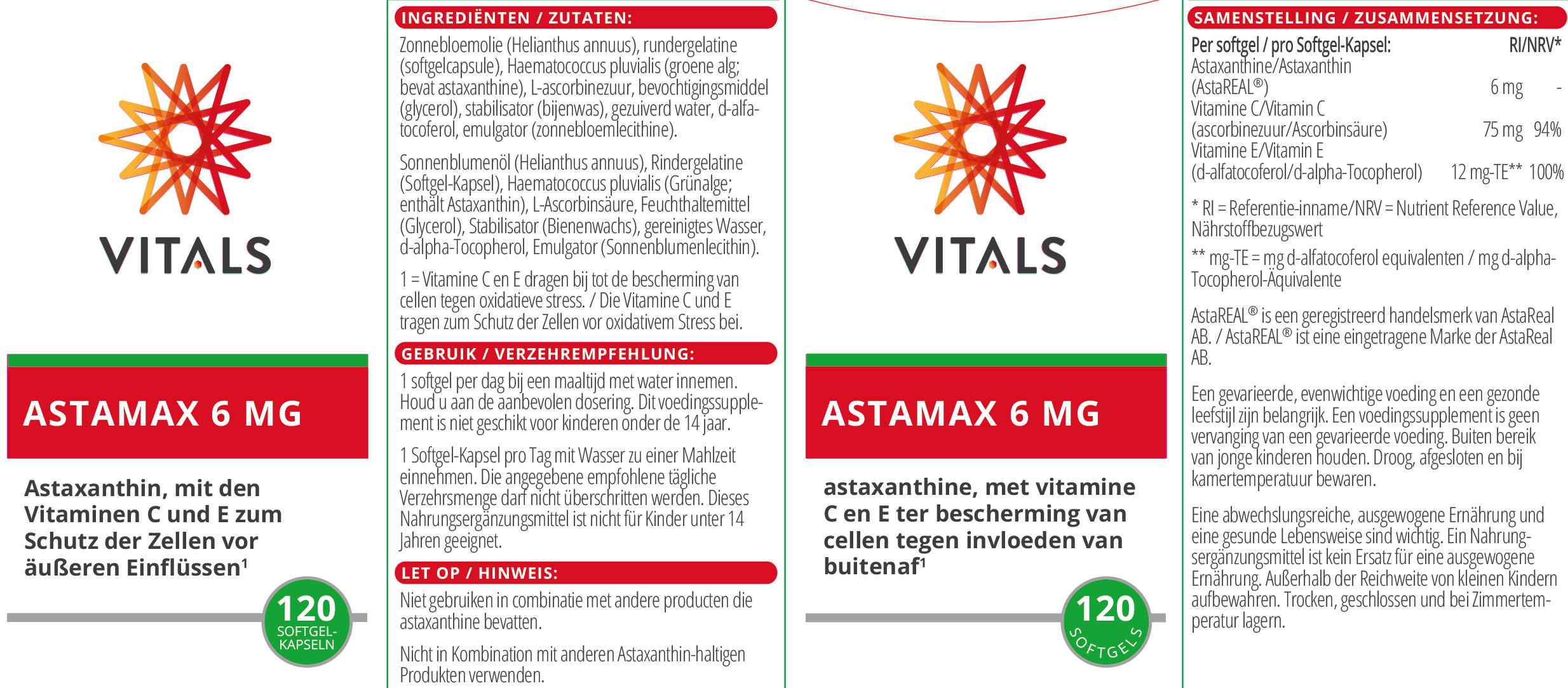 Astamax 6mg - 120 softgels