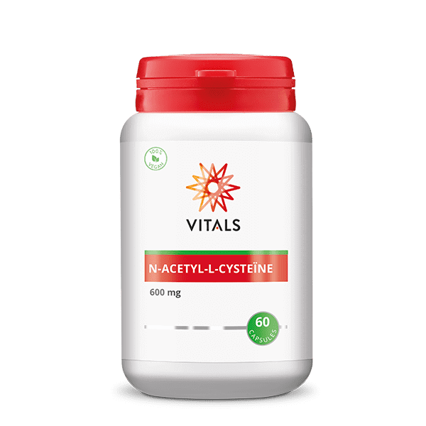 N-acetyl-L-cysteïne 600 mg – Geacetyleerde Vorm L-cysteïne – 60 Vegan Capsules