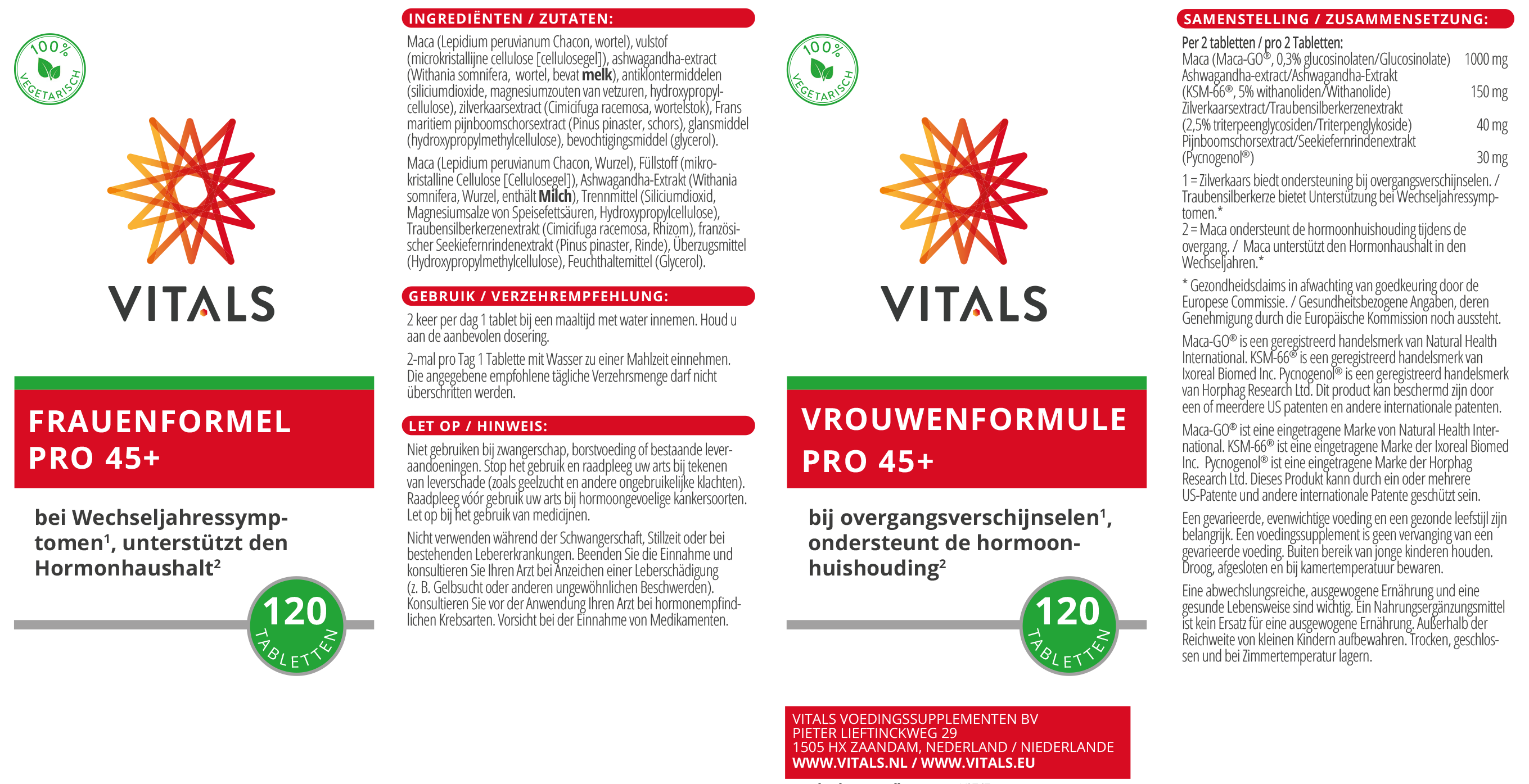Vrouwenformule Pro 45+ - 120 tabs