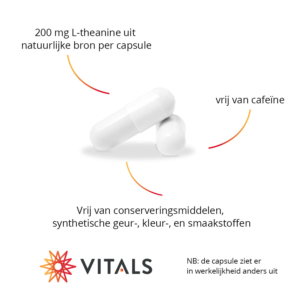 L-Theanine 200 mg – uit groene thee – 60 Vegan Caps