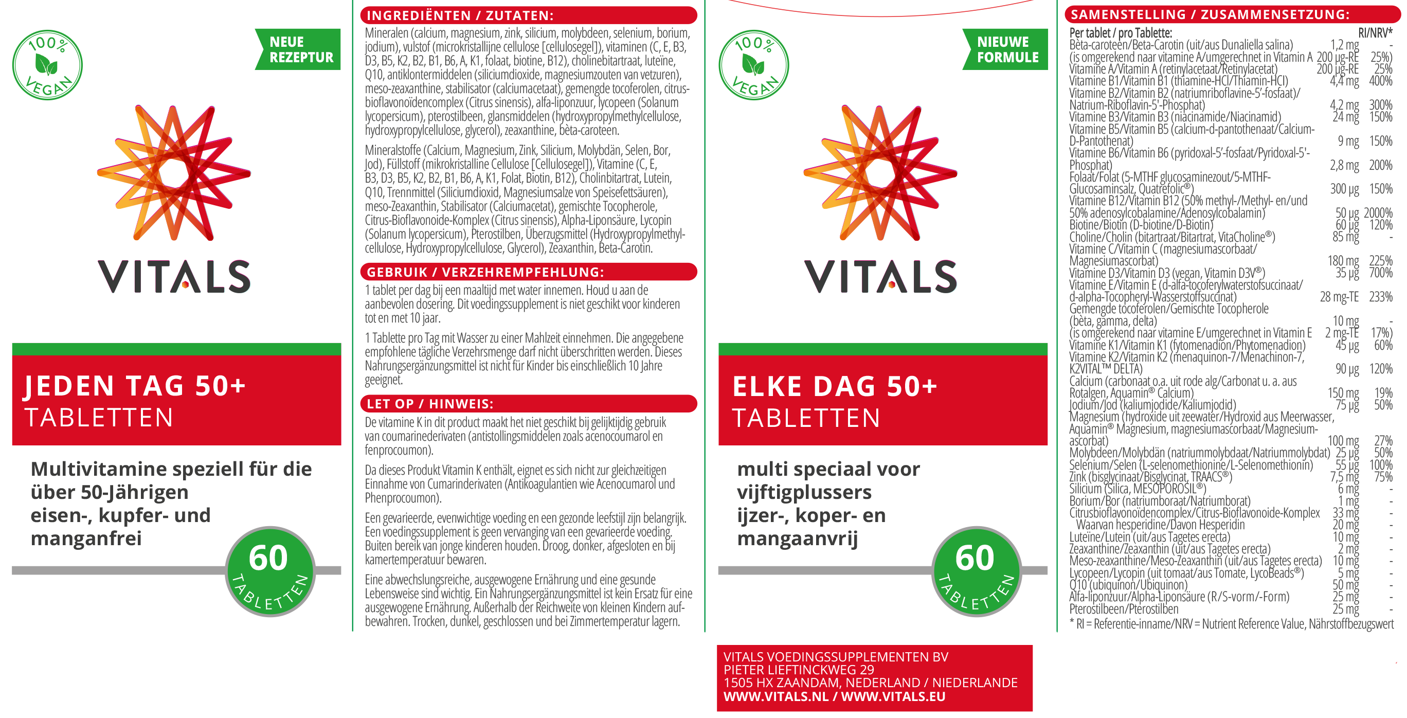 Vitals - Every Day 50+ Tablets - renewed - 60 Tablets