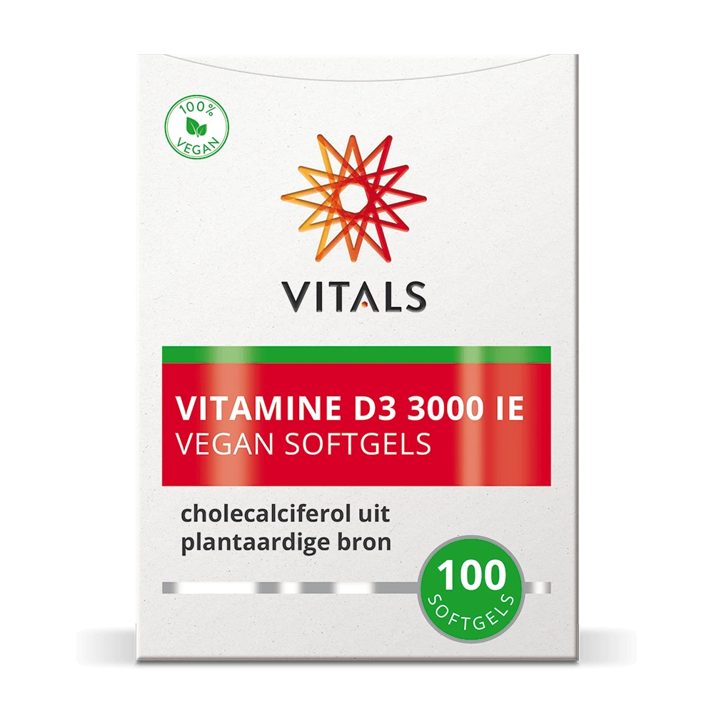 Vitamine D3 3000 IE – Vegan softgels – 100 stuks