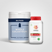 AHCC® 500 mg – 180 capsules + Whole Colostrum – 250 g – Combinatie