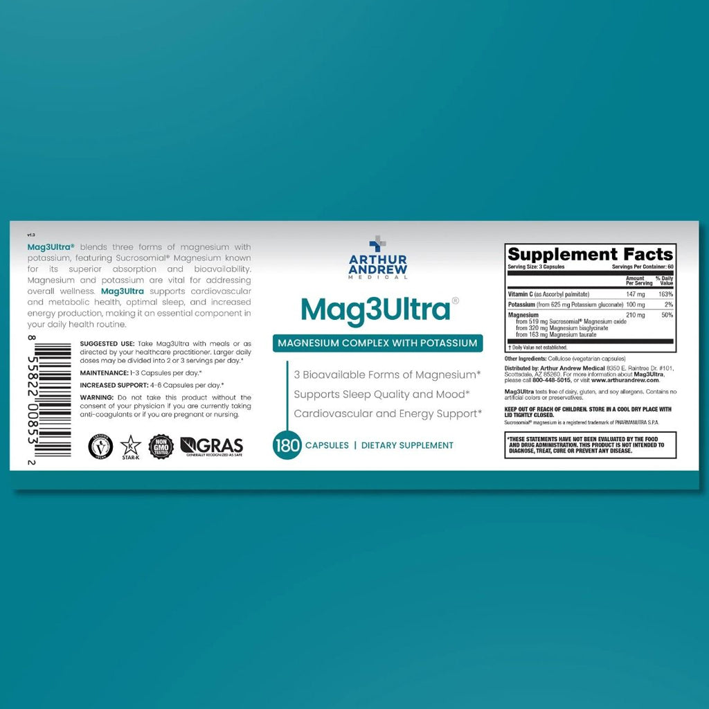 Arthur Andrew - Mag3 Ultra® Magnesium Complex - 180 caps