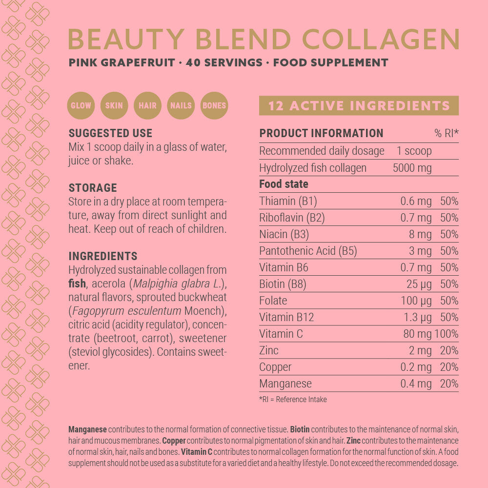 Plent Beauty Blend Collagen Pink Grapefruit - 40 porties