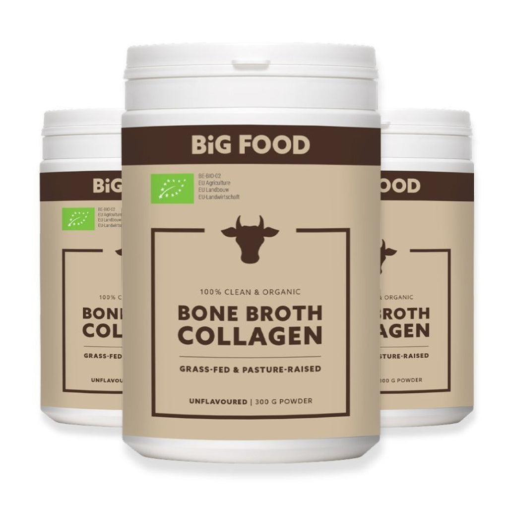 Big Food - Bone Broth Grass-Fed & Organic - 3x300g - Aanbieding