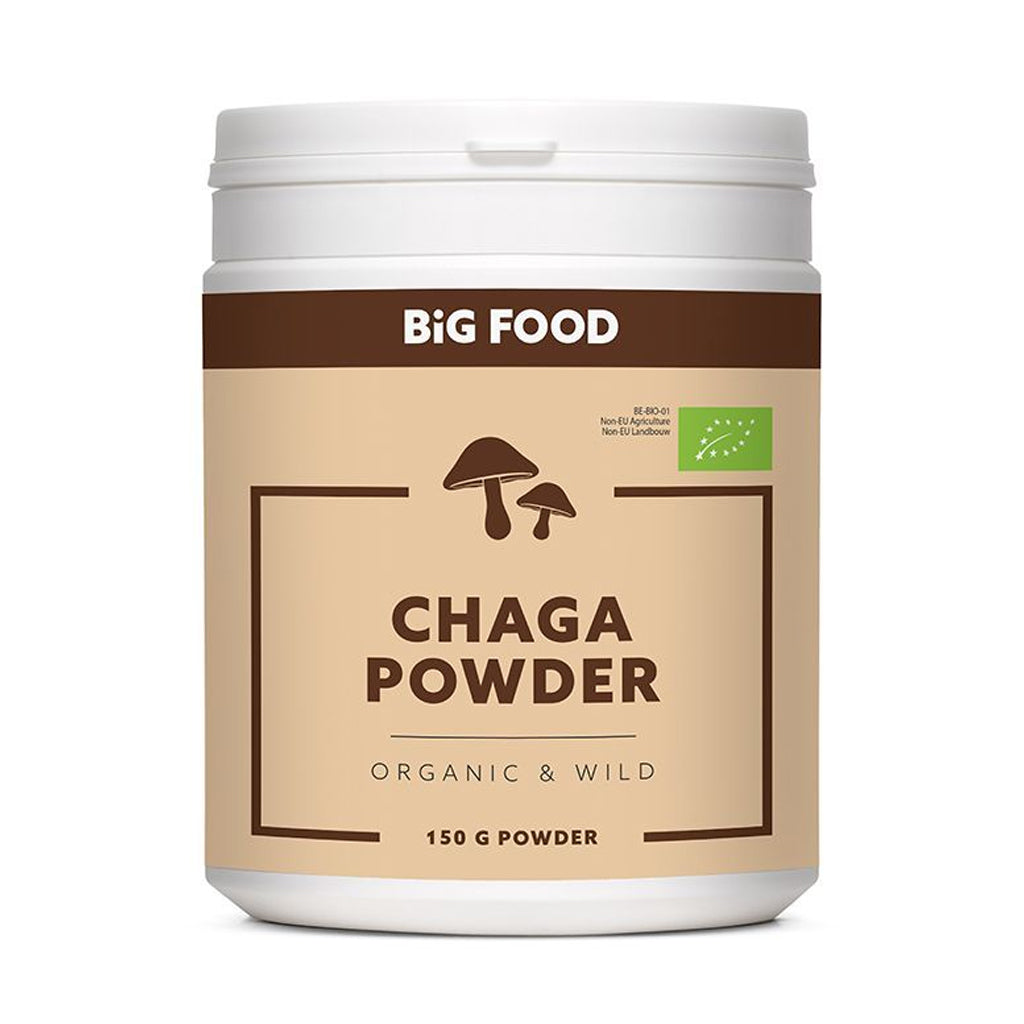 Big Food Chaga Powder Organic & Wild - 150g - 3+1 Gratis Aanbieding