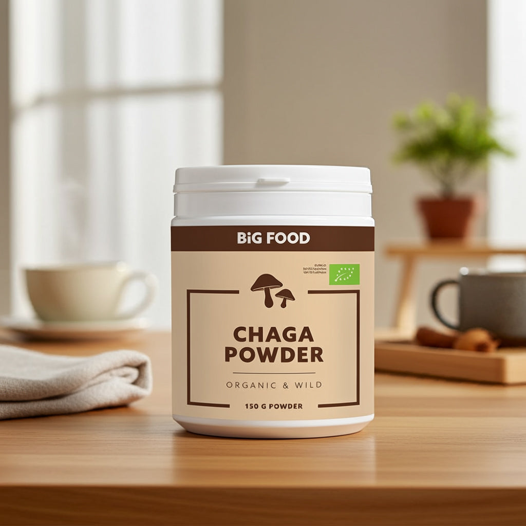 Big Food Chaga Powder Organic & Wild - 150g - 3+1 Gratis Aanbieding