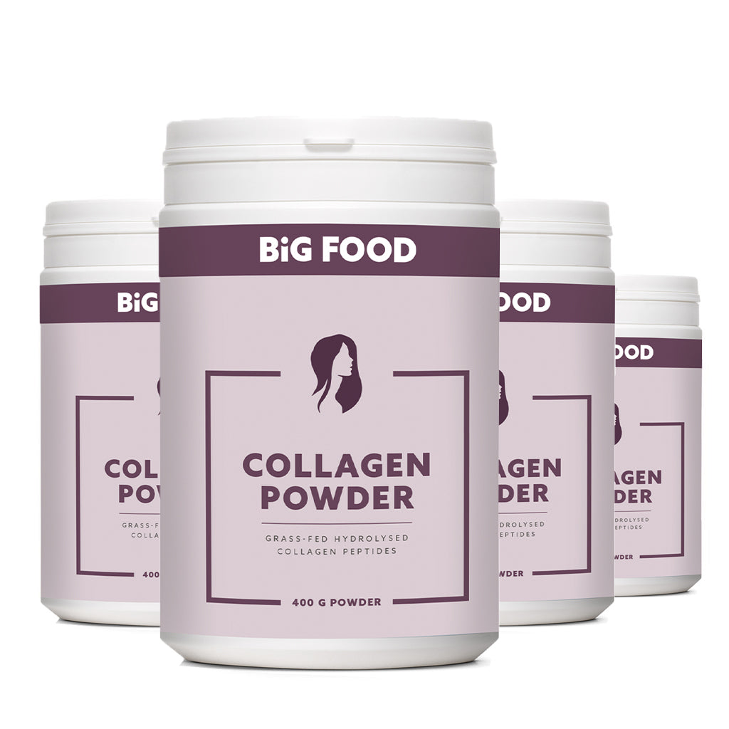 Big Food - Collagen Powder Grass-Fed & Hydrolized - 4x400g - 3+1 Gratis Aanbieding