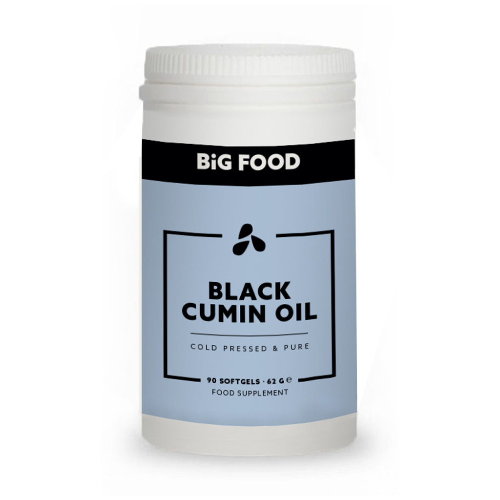 Big Food - Black Cumin Oil (Zwarte Komijnolie) Cold Pressed & Pure - 90 softgels