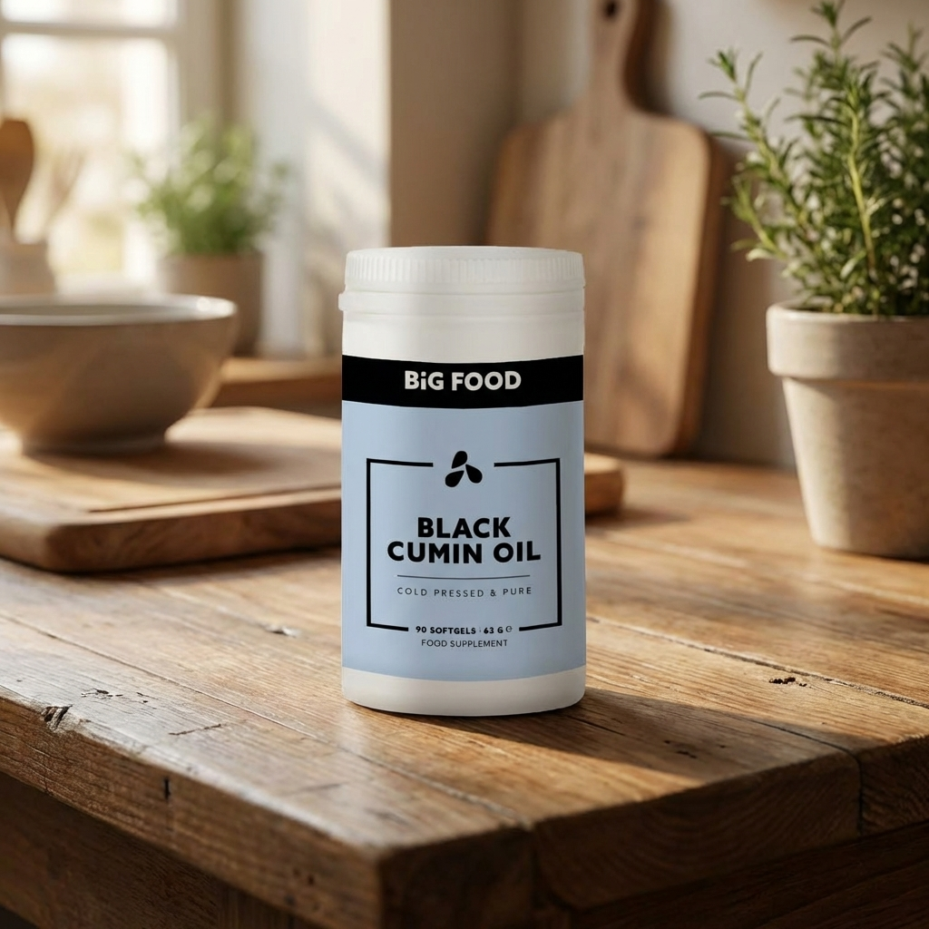 Big Food - Black Cumin Oil (Zwarte Komijnolie) Cold Pressed & Pure - 90 softgels