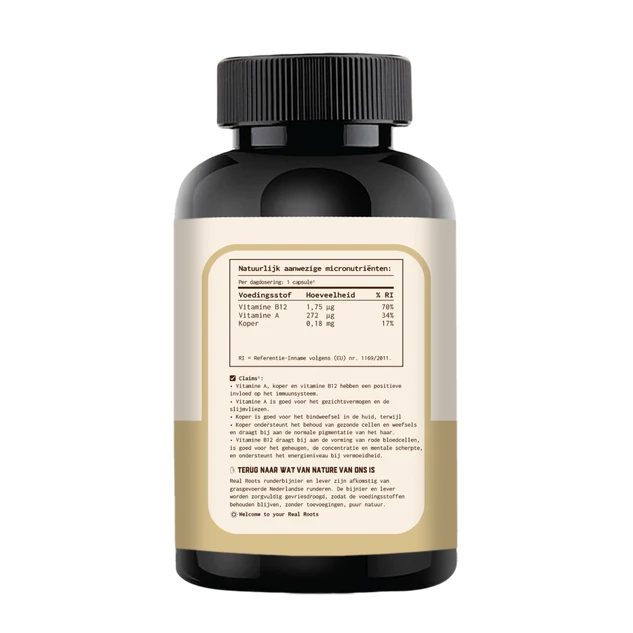 Runder Bijnier & Lever – Gevriesdroogd – 90 Capsules à 500 mg