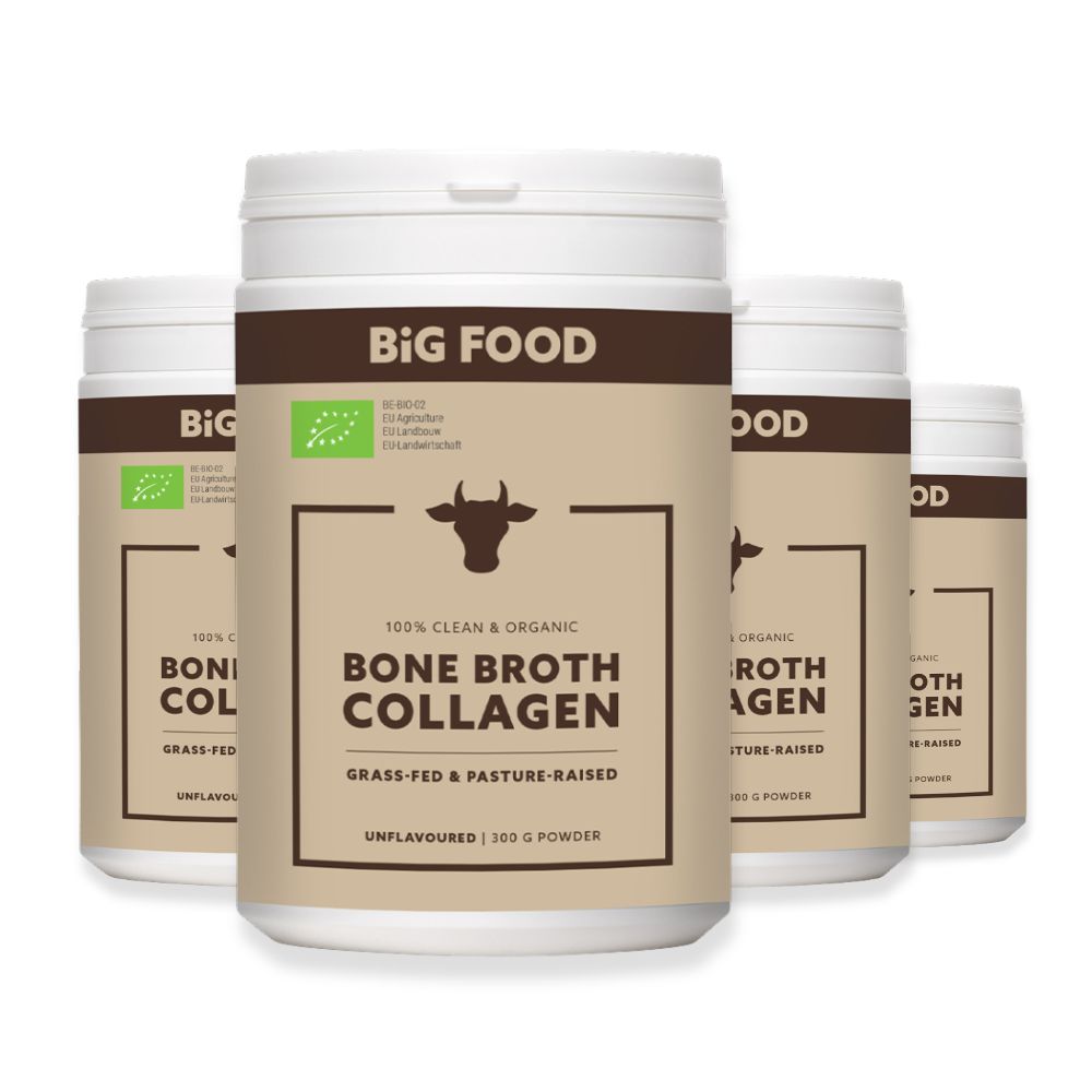 Bone Broth Grass-Fed & Organic - 4x300g - 3+1 Gratis Aanbieding - Big Food