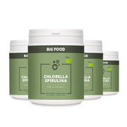 Big Food - Chlorella+Spirulina Raw & Organic - 4x500g - 3+1 Gratis Aanbieding